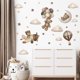 thumbnail image 3 of Calcomanías de pared de oso de peluche, diseño de oso de dibujos animados, globos de aire, estrella,, 3 of 7