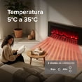 thumbnail image 3 of Calefactor AVERA Tipo Chimenea Luz LED Ajustable WiFi CAL05, 3 of 11