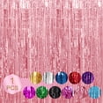 thumbnail image 2 of Billuyoard Cortina de oropel no tóxica e inodoro, telón de fondo personalizado para fiesta, decoraciones para fiesta de cumpleaños, cortina de Kits de decoración para fiestas Oro rosa 6.5 pies, 2 of 6