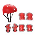 thumbnail image 4 of Casco de bicicleta para niños Juego de casco con rodilleras Guardias de muñequera de almohadillas, elegante engranaje de skateboard juego para Rojo, 4 of 8