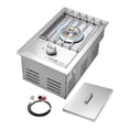 thumbnail image 1 of Parrilla individual VEVOR con quemador lateral, 15 000 BTU de propano líquido para cocina al aire libre, convertible a gas natural, parrilla individual integrada de acero inoxidable 304, 1 of 9