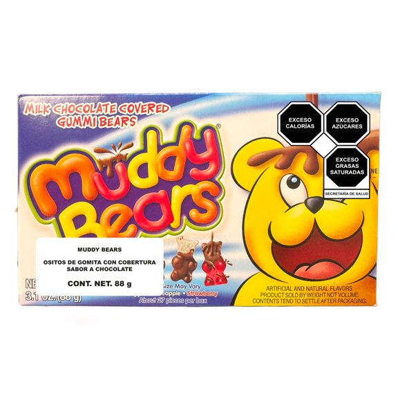 Gomitas Muddy Bears Gomitas cubiertas de chocolate 87g