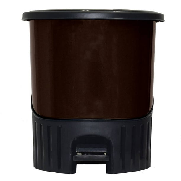 Bote de Basura Plastic Trends con Pedal 14 l Chocolate