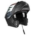 thumbnail image 2 of Cascos Moto Abatible Negro Luz Led Bluetooth Mica Plata Dot Diseño Monocolor Tamaño Del Casco L, 2 of 7