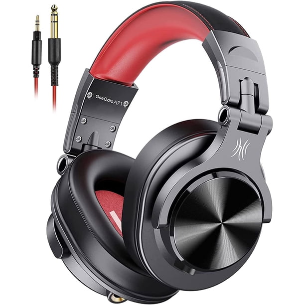 Audífonos OneOdio Over Ear A71 Hi-Res estudio, con cable 3.5 mm Rojo