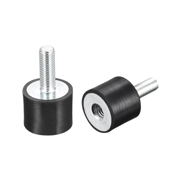 Goma Soportes 2uds M8 Macho/Hembra Vibraciones Aislador Impacto Absorbedor D25mmxH20mm, para Garaje Motor Aire Compresor Coche Barco Bobinas