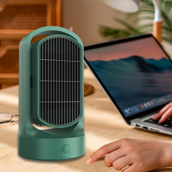 Calentador portátil, ventilador calefactor doméstico, 3 modos de ajuste, calefacción PTC, calentador de escritorio silencioso, calentador eléctrico Verde BLESIY calentadores espaciales