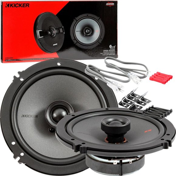 Bocinas Coaxiales Kicker KSC650 200 Watts 6.5 Pulgadas 4 Ohms 100 Watts RMS 2 Vías Kicker KSC6504