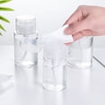 thumbnail image 1 of Transparent Press Bottle 200ml | Refillable Push Dispenser for Makeup Remover, Lotion, Alcohol, Nail Polish Remover | Leak-Proof Travel Size | Clear Plastic | Portable | 4.92x2.2in, 1 of 8