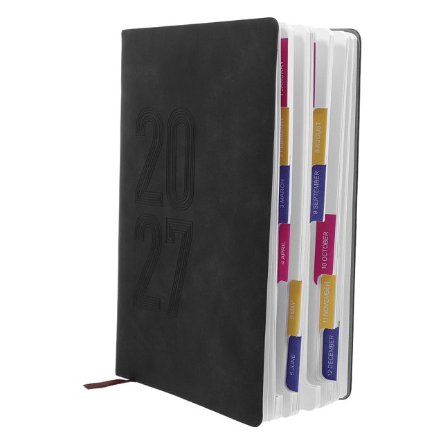 LIFKOME Daily Notebook Negro 2027 Organizador Semanal Para Agenda De Trabajo Y Proyectos