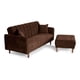 thumbnail image 5 of Sala Modular Sofá Cama Reversible De Lino Chocolate Modelo Avocata, 5 of 6