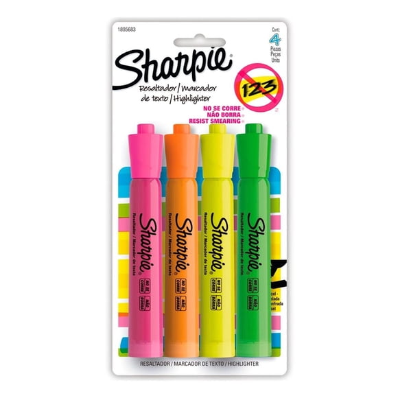 Resaltadores Sharpie Tank 4 Piezas