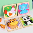 thumbnail image 3 of Rompecabezas de madera Uds., tablero de rompecabezas Montessori , reconocimiento de animales, artesanía de madera, rompecabezas Estilo A, 3 of 8