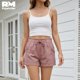 thumbnail image 2 of Short Casual de Mujer Con Cordón Ajustable y Bolsillos rosa Chico, 2 of 5