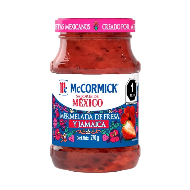 Mermelada McCormick Sabores de México fresa y jamaica 270 g
