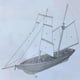 thumbnail image 2 of Barco a Escala Armable SailBoatNewport 1Pza Newport 1:70 41x22.5x6cm Madera Café Claro., 2 of 2