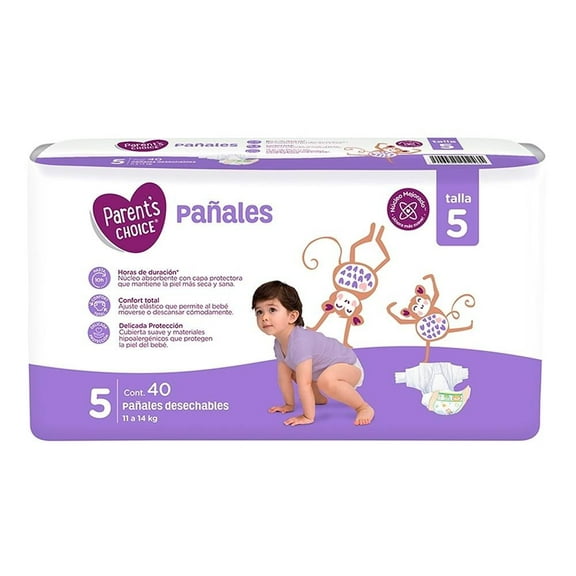 Pañal para Bebé Parent's Choice Etapa 5 40 piezas