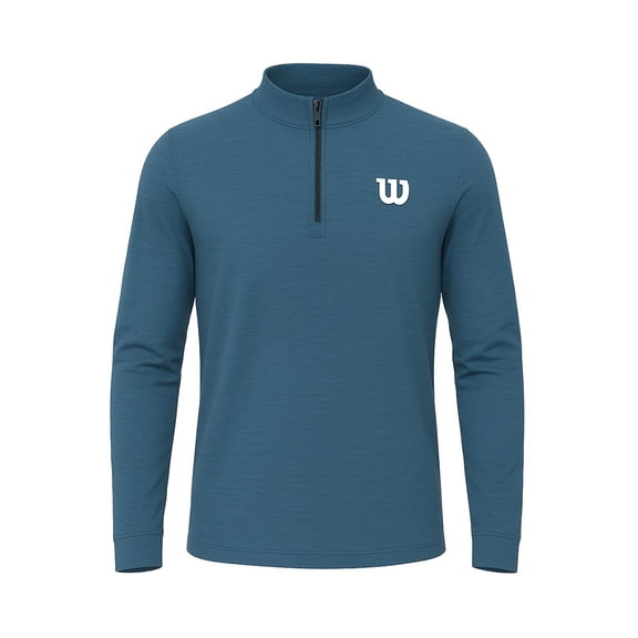 Sudadera Deportiva Wilson para Hombre Cierre al Pecho Color Azul Marino Talla EG