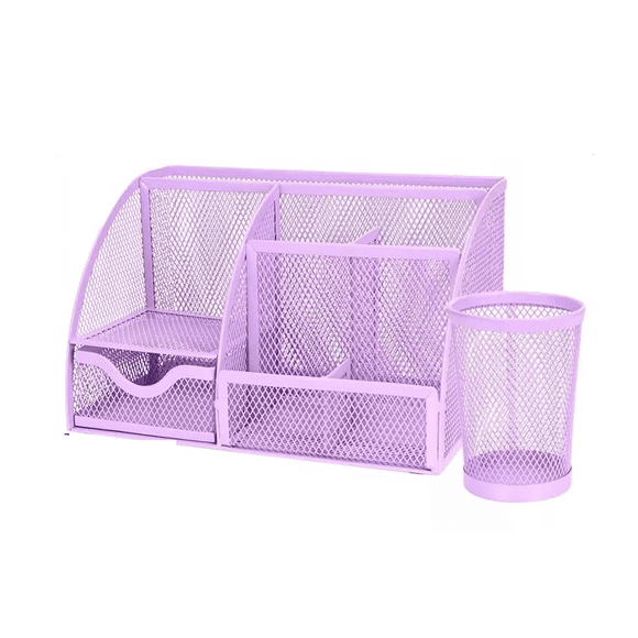 Organizador De Suministros De Oficina De 7 Piezas LILA