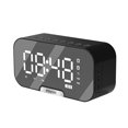 thumbnail image 1 of Reloj despertador Reloj despertador con superficie de espejo digital con altavoz BT y radio FM y pan, 1 of 9