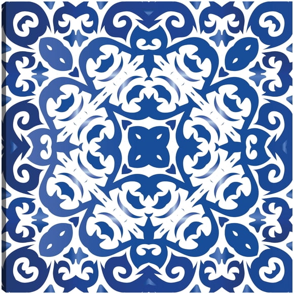 Patrón de mosaico azul azulejo