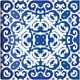 thumbnail image 1 of Patrón de mosaico azul azulejo, 1 of 4