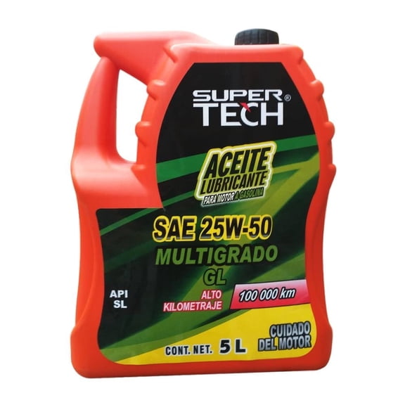 Aceite para Automóvil Super Tech 25W-50, 5 Litros