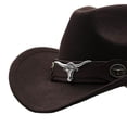 thumbnail image 3 of Sombreros de vaquero Sunnimix 2 uds Fedoras cómodo fiesta adultos otoño primavera gorras de café rojo, 3 of 8