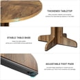 thumbnail image 4 of Yeshouse Mesa de comedor redonda de 47inch para 4 personas, estilo rústico, tapa de madera y base estable, gris, 4 of 7