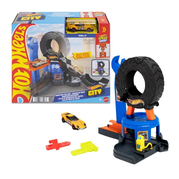 Pista de Juguete Mattel Hot Wheels City Taller de Llantas