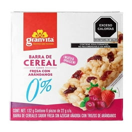 Barras de cereal Granvita sabor fresa con arándanos 6 barras de 22 g c/u