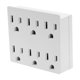 thumbnail image 2 of Adaptador A Tierra Leviton 6 Contactos Blanco 15A 125V, 2 of 3