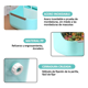 thumbnail image 2 of Kit Comedero  Belug Bebedero Para Conejo Cuyos Chinchillas Azul Blanco, 2 of 5