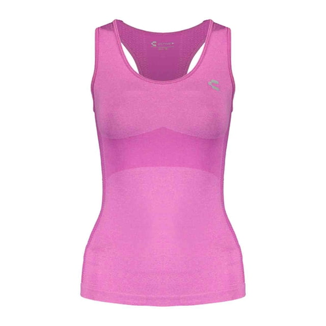 tank charly mujer fitness 5010038 charly 5010038/fitness/tank Lila, top deportivo sin mangas con escote redondo y espalda nadadora, tejido Climate Control® de secado rápido con paneles de ventilación y logotipo Charly® en la cadera, ideal para gimnasio y running.