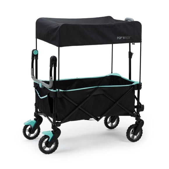 Carriola Vagón portátil Ingenuity PopNRide Negra