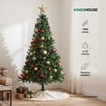 thumbnail image 2 of Árbol Pino de Navidad 2.10 m Artificial con Soporte de Metal 1000 Ramas Frondoso Decoración Navideña, 2 of 7