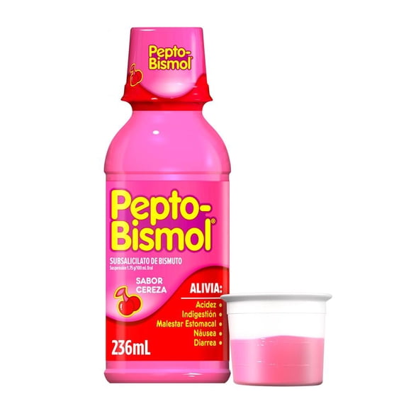 Antiácidos Pepto-Bismol Suspensión Sabor Cereza 236 ml