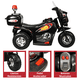 thumbnail image 4 of Moto Montable Eléctrica para Niños con Luces y Sonido Bateria Recargable de 6v - Negro, 4 of 7