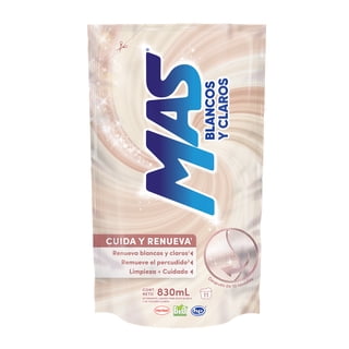 Detergente líquido MAS Blancos y Claros 830ml