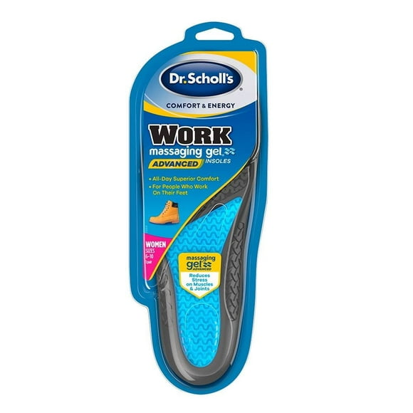 Plantilla Dr. Scholl's de trabajo massaging gel talla 6 a 10 para mujer 1 par