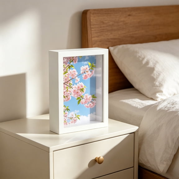 Marco de fotos hueco para flores secas | Marco tipo caja profunda para exhibir manualidades | Marco en blanco hecho a mano para conservar plantas