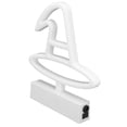 thumbnail image 3 of Luz de neón de plástico con forma de sombrero de bruja, lámpara decorativa con fuente de luz RGB alimentada por batería USB para iluminación decorativa, 3 of 15