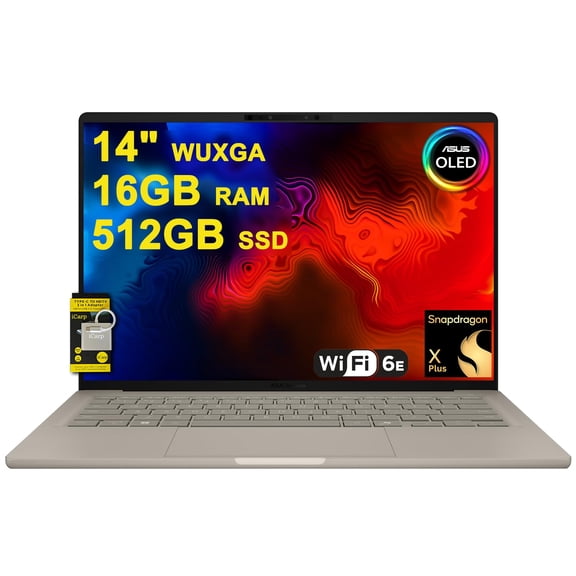 Notebook ASUS Zenbook A14 14 Pulgadas OLED Snapdragon X Plus 16GB RAM 512GB SSD Windows 11