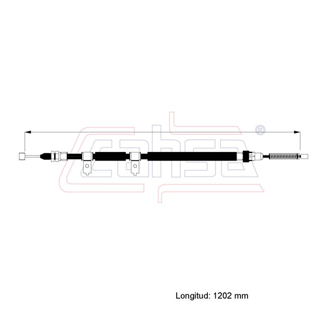 Cable Chicote Freno Trasero Izquierdo Compatible Con Suzuki Carry Furgon 1.3L 1999 2000 2001 2002 2003 2004 2005 2006 2007 2008 2009 2010 2011 2012 Tambor