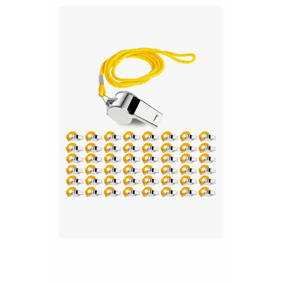 48pzs Silbatos Árbitro Metal Xtellar Para Deportes Fiestas Y Eventos