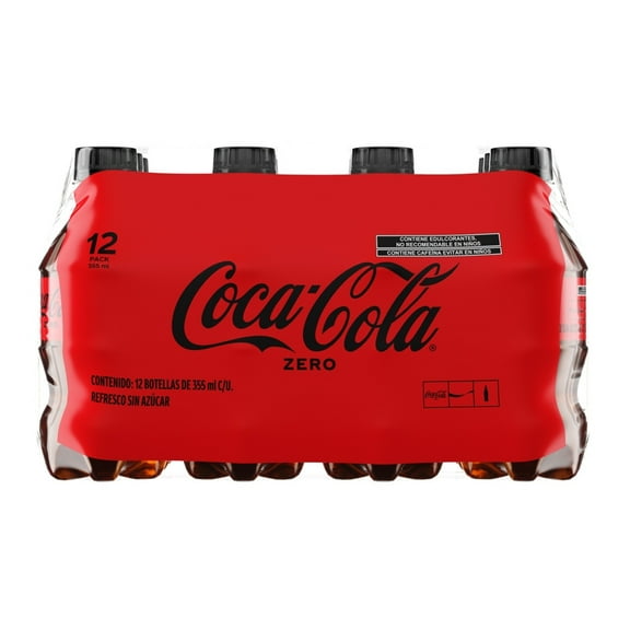Refresco Coca Cola zero 12 botellas de 355 ml c/u