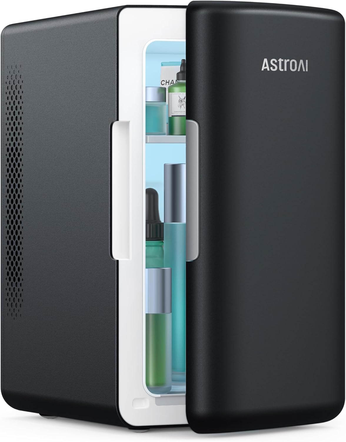 Mini Refrigerador AstroAI 6 Litros 8 Latas Portátil para Maquillaje y Cuidado de la Piel Gris Oscuro
