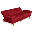 thumbnail image 4 of Sofá Cama De Lino Rojo Modelo Hendrix Makora Con Portavasos, 4 of 8