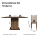 thumbnail image 3 of Juego de Comedor Mesa Tablero de Madera 8 Sillas Marrón/Crema/Beige Marisa MADESA, 3 of 11
