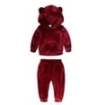 thumbnail image 2 of Chándales De Ropas Deportivas Sudadera Con Capucha De Bolsillo Frontal Con Pantalones Casuales Para Bebés Niños 18-24M, 2 of 8